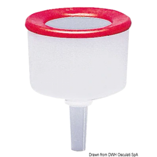 Imbuto per carburante, tipo americano, in PVC bianco/rosso