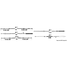 C2 Cavo telecomando timoniera ULTRAFLEX per tutti i motori entrobordo e fuoribordo Suzuki, Mariner, Yamaha, Tohatsu e Selva